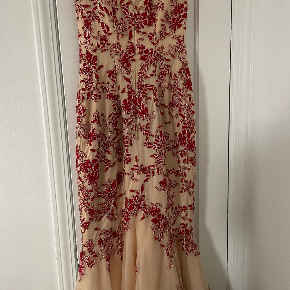 Embroidered mermaid gown